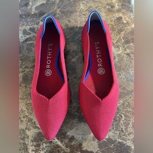 Women’s Rothy’s Red Point Size 8 - only worn a few times, no box.